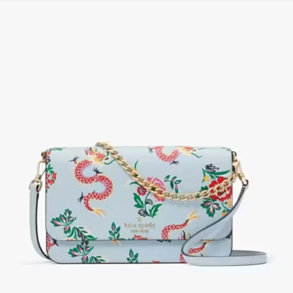 [NWT] Kate Spade Dragon Printed Flap Crossbody - Picture 1 of 4